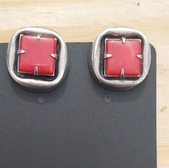 Mbs Vintage Silver Tone Clip On Earrings. - Picture 2 of 3